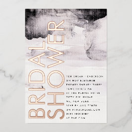 Moderne Roos Gold Gender Neutral Vrijgezellenfeest Folie Uitnodiging