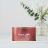 Moderne Roos Gold Geometric QR Code Professional Visitekaartje (Staand voorkant)