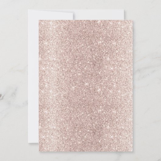 Moderne Roos Gold Glitter Baby Feet Baby shower Kaart (Achterkant)