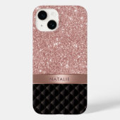 Moderne Roos Gold Glitter Black Luxury - Aangepast Case-Mate iPhone Case (Achterkant)