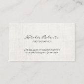 Moderne Roos Gold Glitter Camera Fotografie Visitekaartje (Achterkant)