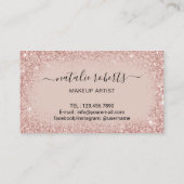 Moderne Roos Gold Glitter Eyelash Extensions Salon Visitekaartje (Achterkant)