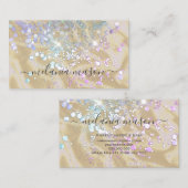 Moderne Roos Gold Glitter Gold Makeup Artist Visitekaartje (Voorkant / Achterkant)