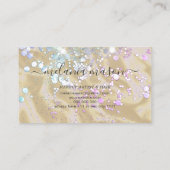 Moderne Roos Gold Glitter Gold Makeup Artist Visitekaartje (Achterkant)