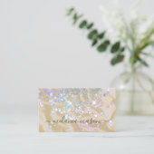 Moderne Roos Gold Glitter Gold Makeup Artist Visitekaartje (Staand voorkant)