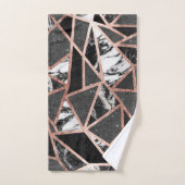 Moderne Roos Gold Glitter Marble Geometric Triangl Bad Handdoek (Handdoek)