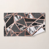Moderne Roos Gold Glitter Marble Geometric Triangl Bad Handdoek (Handdoek)