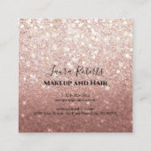 Moderne Roos Gold Glitter Ombre Professional Afsprakenkaartje (Achterkant)