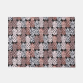 Moderne Roos Gold Glitter Pink Pineapples Patroon Deurmat (Voorkant)