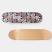 Moderne Roos Gold Glitter Pink Pineapples Patroon Persoonlijk Skateboard (Horizontaal)