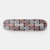 Moderne Roos Gold Glitter Pink Pineapples Patroon Persoonlijk Skateboard (Horizontaal)