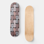 Moderne Roos Gold Glitter Pink Pineapples Patroon Persoonlijk Skateboard (Voorkant)