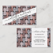 Moderne Roos Gold Glitter Pink Pineapples Patroon Visitekaartje (Voorkant / Achterkant)