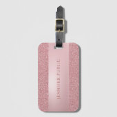 Moderne Roos Gold Glitter Professional Elegant Bagagelabel (Voorkant (verticaal))