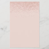 Moderne Roos Gold Glitter Salon Service Menu (Achterkant)