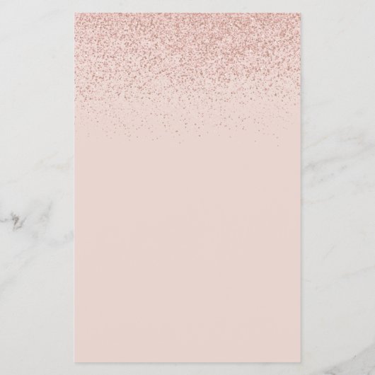 Moderne Roos Gold Glitter Salon Service Menu (Achterkant)