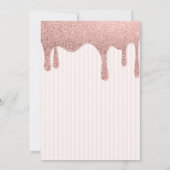 Moderne Roos Gold Glitter Save The Date (Achterkant)