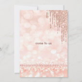 Moderne Roos Gold Glitter Save The Date (Achterkant)