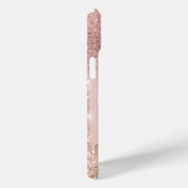 Moderne Roos Gold Glitter-schijven Ombre Tiara Case-Mate iPhone Case (Achterkant / Rechts)