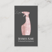 Moderne Roos Gold Glitter Spray Cleaning Visitekaartje (Voorkant)