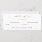 Moderne Roos Gold Glitter Stylist Cadeaubon (Achterkant)