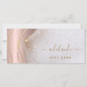 Moderne Roos Gold Glitter Stylist Cadeaubon (Voorkant)