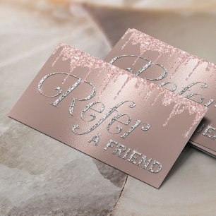 Moderne Roos Gold Glitter zet Salon Spa Referral