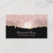 Moderne Roos Gold Glitter zorgt voor een supermooi Visitekaartje (Voorkant)