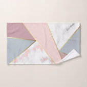 Moderne Roos Gold Grey Marble Kijk geometrisch Bad Handdoek (Handdoek)