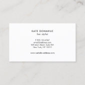 Moderne Roos Gold Hair Stylist Comb Beauty Salon Visitekaartje (Achterkant)