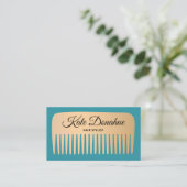 Moderne Roos Gold Hair Stylist Comb Beauty Salon Visitekaartje (Staand voorkant)