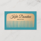 Moderne Roos Gold Hair Stylist Comb Beauty Salon Visitekaartje (Voorkant)