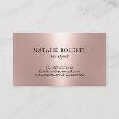 Moderne Roos Gold Hair Stylist Script Scissor Salo Visitekaartje (Achterkant)