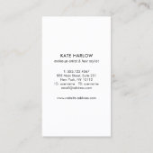 Moderne Roos Gold Heart Black Makeup Artist Visitekaartje (Achterkant)