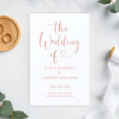 Moderne Roos Gold Heart Script Wedding Ceremony