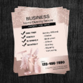 Moderne Roos Gold Home Cleaning Housekeeping Flyer