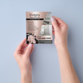 Moderne Roos Gold House Cleaning Maid Service Flyer (Hand)