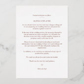 Moderne Roos Gold is ons gastfotokoppel Folie Uitnodiging (Achterkant)