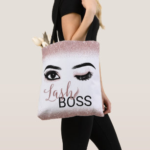 Moderne Roos Gold Lash Boss Eyelash Extensions Tote Bag
