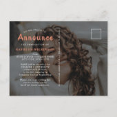 Moderne Roos Gold legant Script 2 Foto Afstuderen Aankondigingskaart (Achterkant)