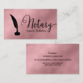 Moderne Roos Gold Loan Signing Agent Visitekaartje (Voorkant / Achterkant)