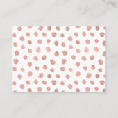 Moderne Roos Gold Love Weddenningkaart Informatiekaartje (Achterkant)