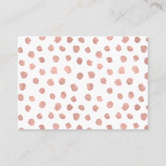 Moderne Roos Gold Love Weddenningkaart Informatiekaartje (Achterkant)