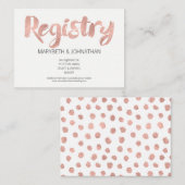 Moderne Roos Gold Love Weddenningkaart Informatiekaartje (Voorkant / Achterkant)