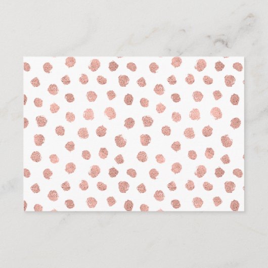 Moderne Roos Gold Love Wedding Accommodatie Card Informatiekaartje (Achterkant)