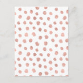 Moderne Roos Gold Love Wedding Details Kaart (Achterkant)