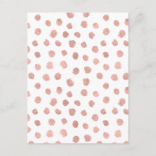 Moderne Roos Gold Love Wedding Details Kaart (Achterkant)