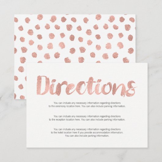 Moderne Roos Gold Love Wedding Kaart (Voorkant / Achterkant)