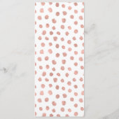 Moderne Roos Gold Love Wedding Menu Card (Achterkant)