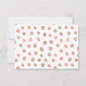 Moderne Roos Gold Love Wedding RSVP Kaart (Achterkant)